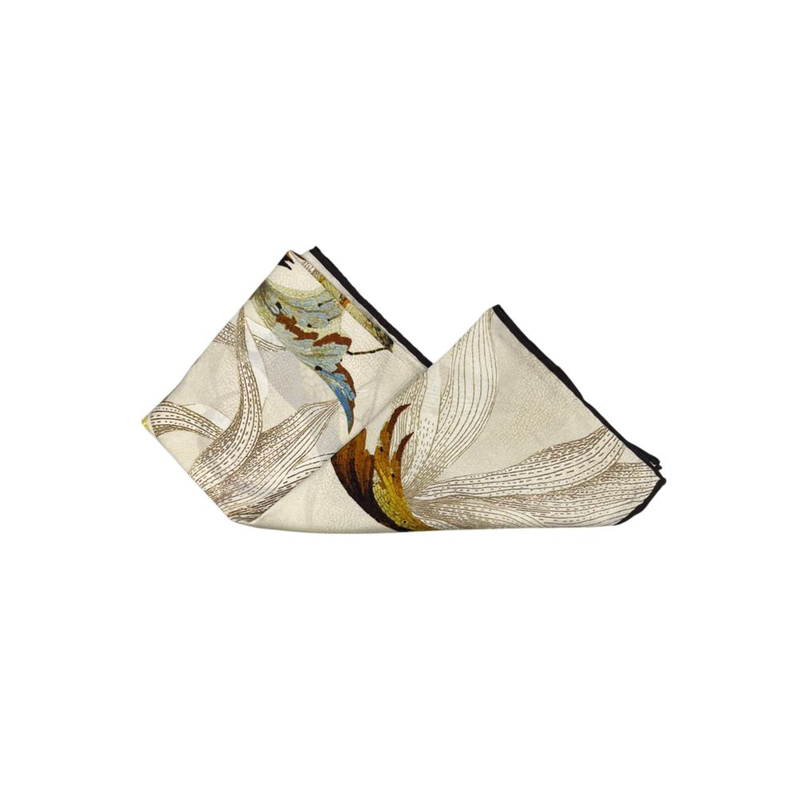 Beige silk women scarf-null