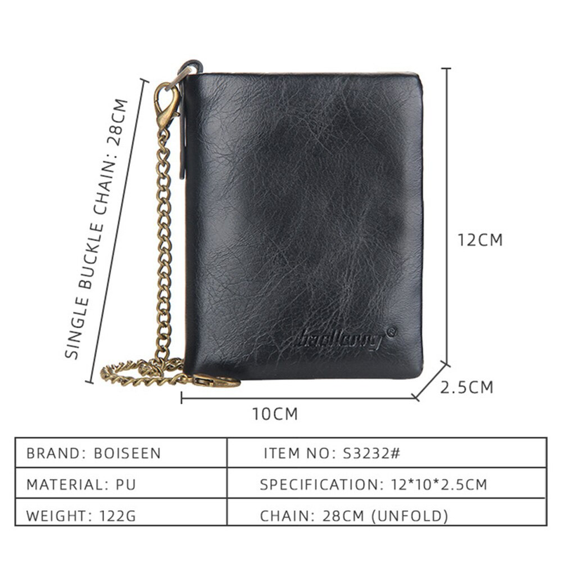 Elegant men's wallet baellerry d3232 black image number null