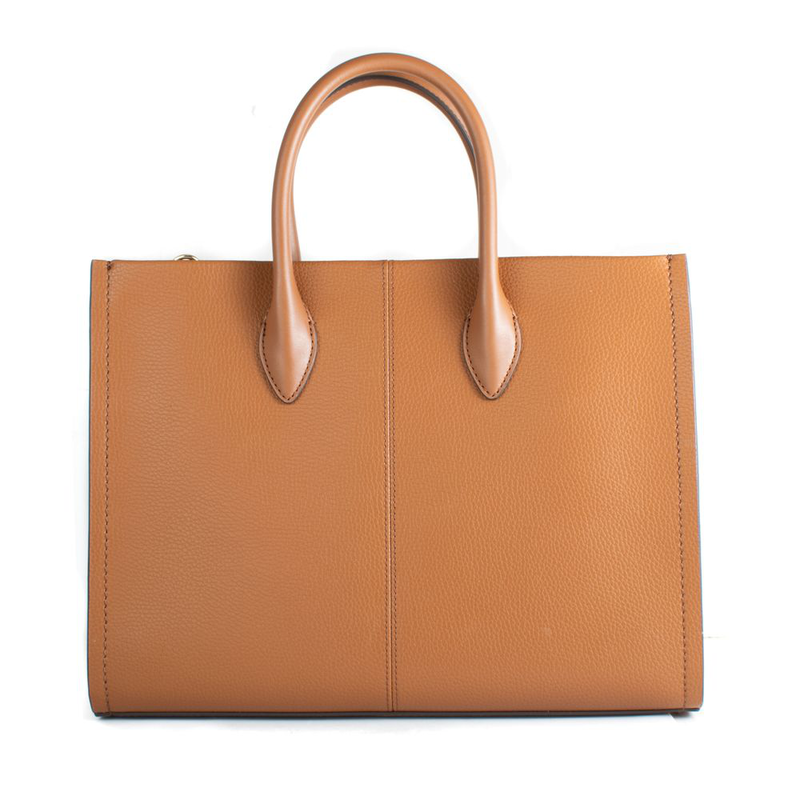 Brown leather shoulder bag-null