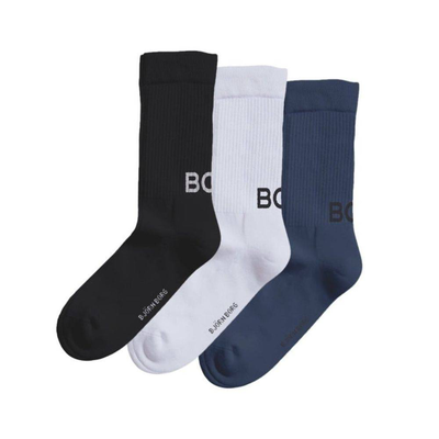 Core crew polyamide sock 3 pack, Black / White, medium