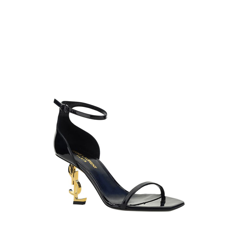 Black calf leather bos taurus stiletto heel sandals-null