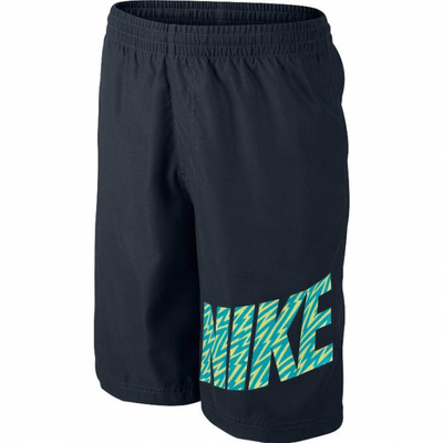 Gfx swim short -  youth boys, Navy, medium