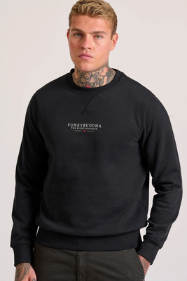 Funkybuddha sweatshirt, Black, medium