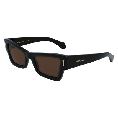 Black acetate sunglasses, Black, medium