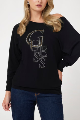 Selena logo knitted top sleeveles, Black, medium