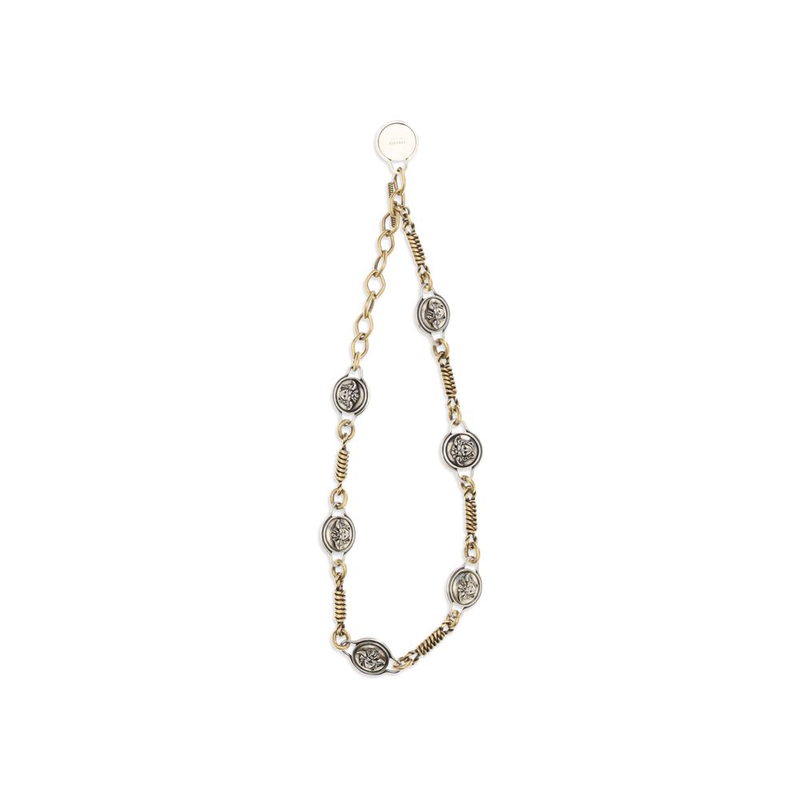Silver brass necklace-null