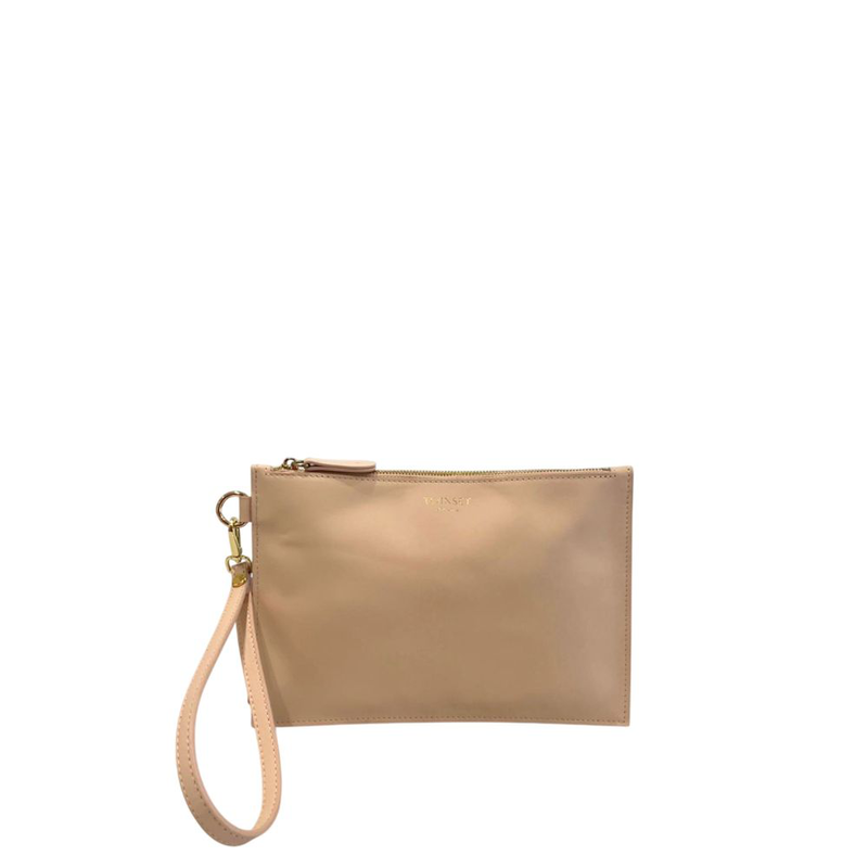 Pink polyurethane women clutch-null