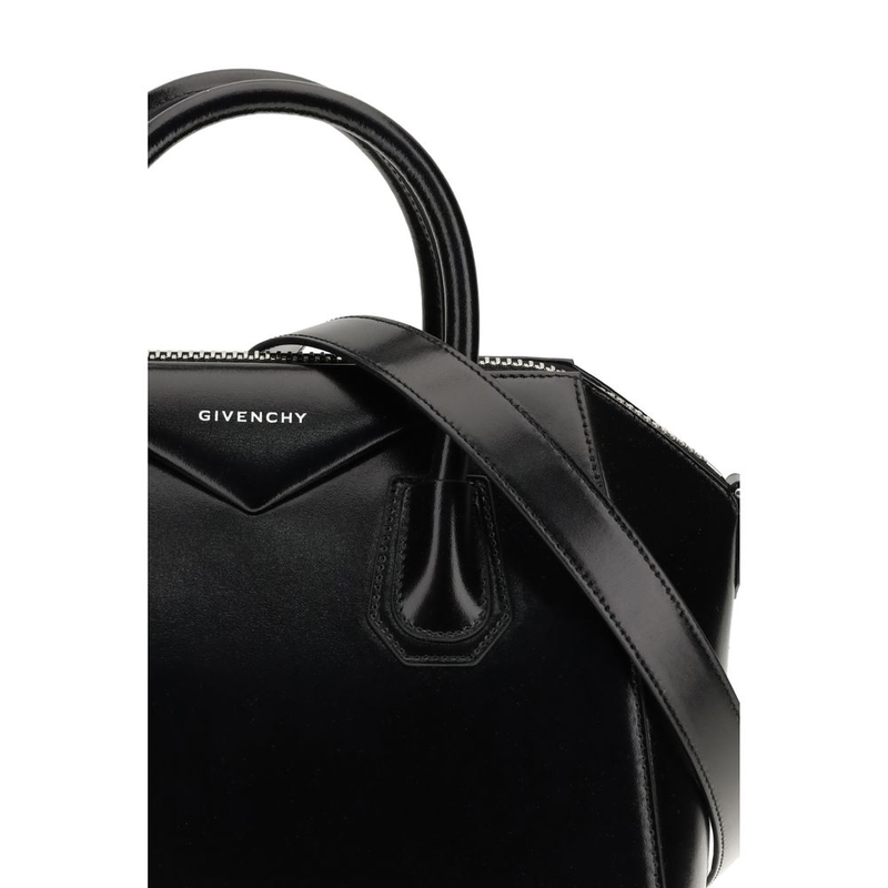 Black calf leather bos taurus handbag-null