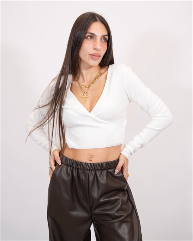 Ripped v knit 5254-null