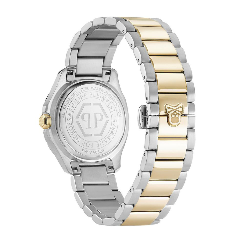 Gold stainless steel dress watch-null