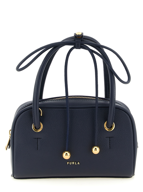 Blue calfskin handbag-null