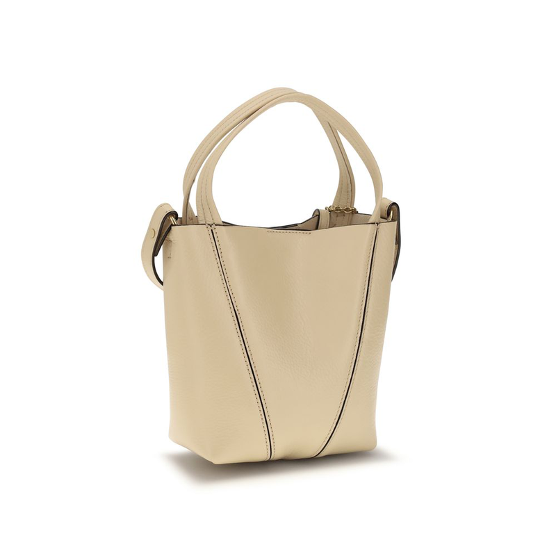 Beige calf leather bos taurus shoulder bag-null