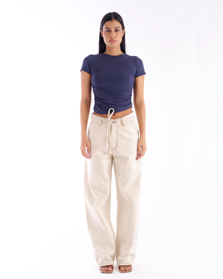 Agnes cream jeans, Off White, medium