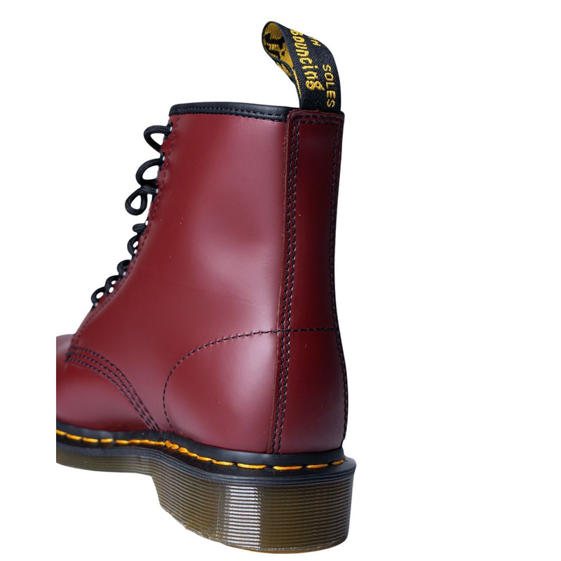 Bordeaux leather lace-up boots-null