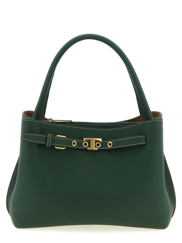 Bicolor calfskin handbag-null