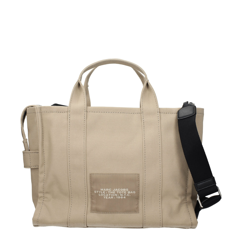 Beige fabric handbag-null