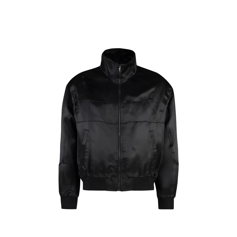 Black silk jacket-null
