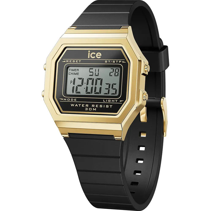 Black plastic digital watch-null