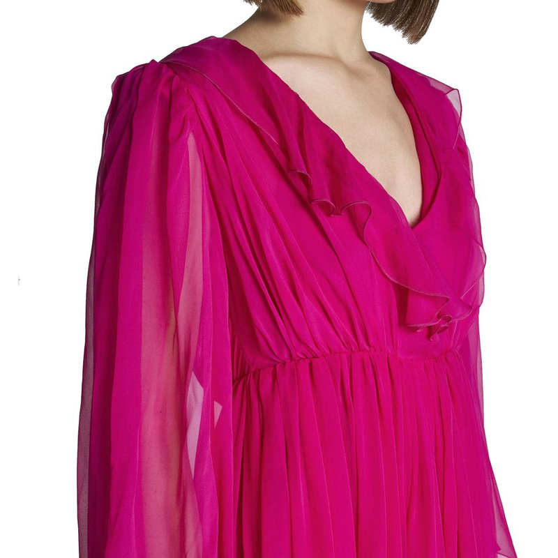 Multicolor silk casual dress-null