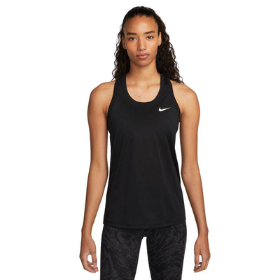 Womens Dri-FIT racerback tank, Black / White, medium