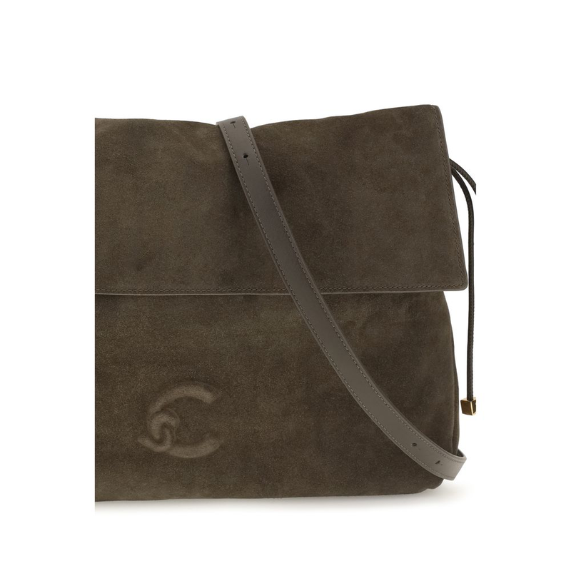 Brown calf leather bos taurus shoulder bag-null