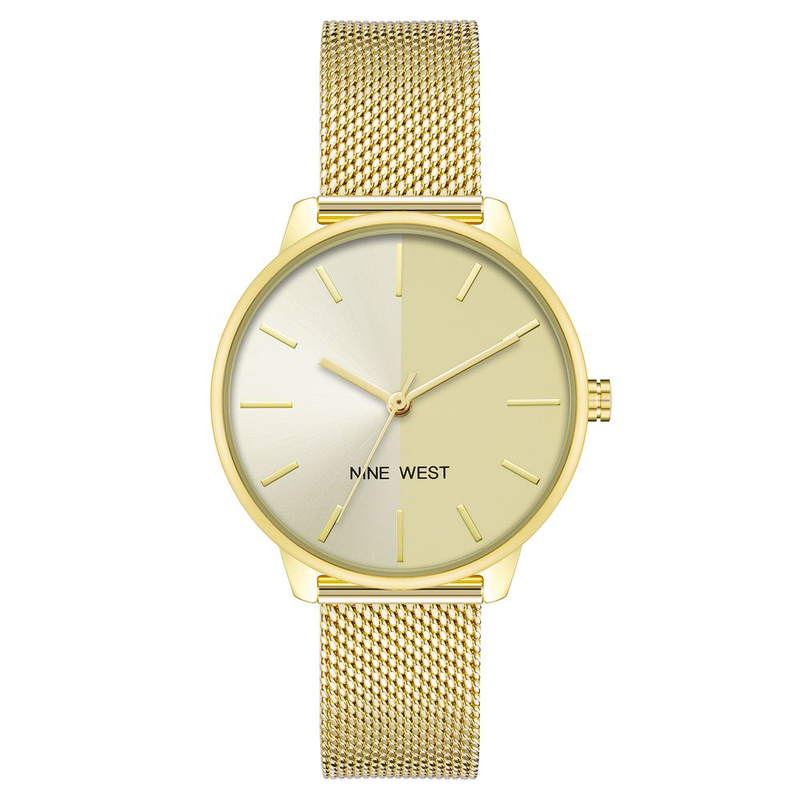 Gold stainless steel bracelet watch-null