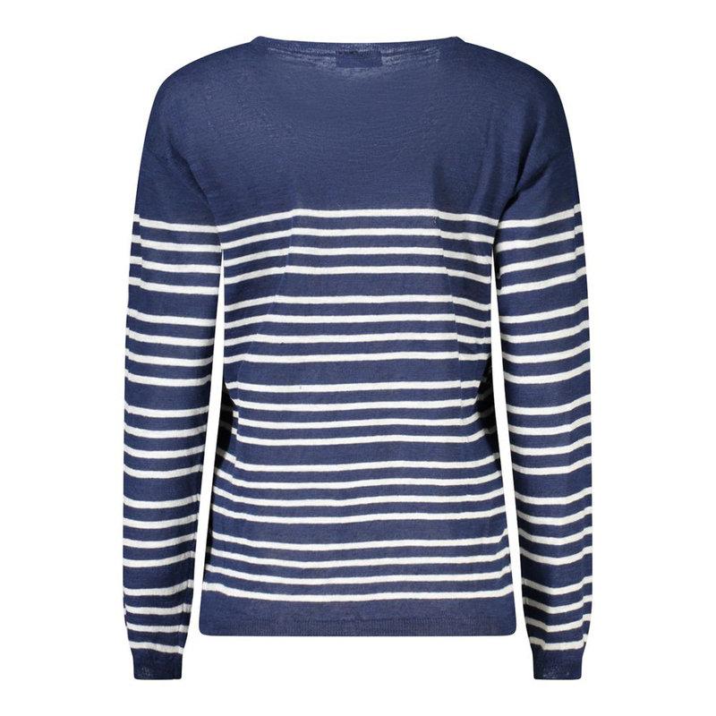 Blue linen women's sweater-null