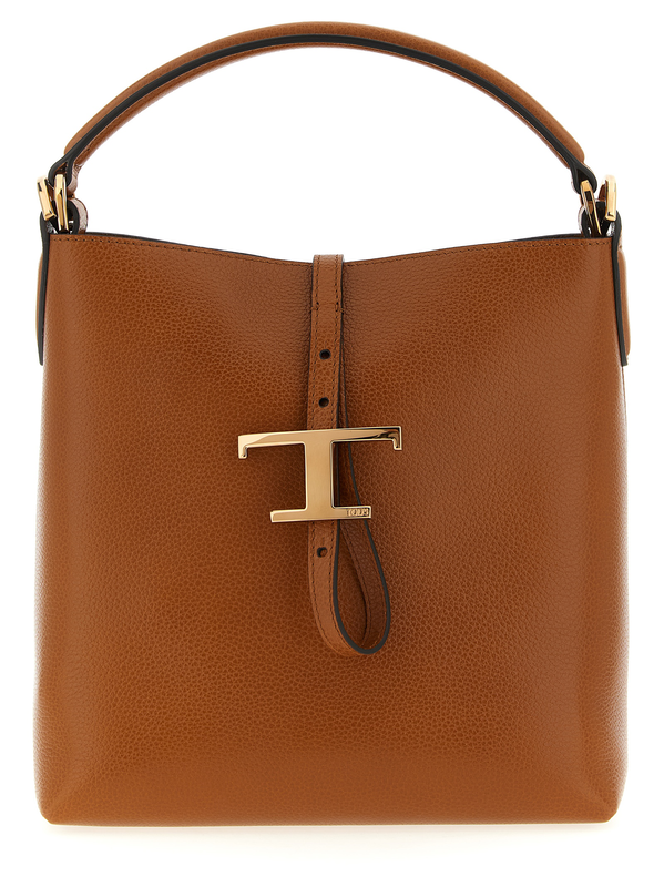 Brown calfskin handbag-null