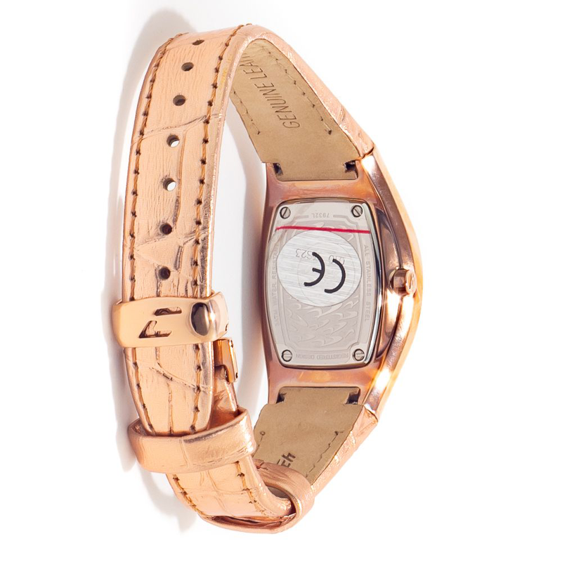 Multicolor leather dress watch-null