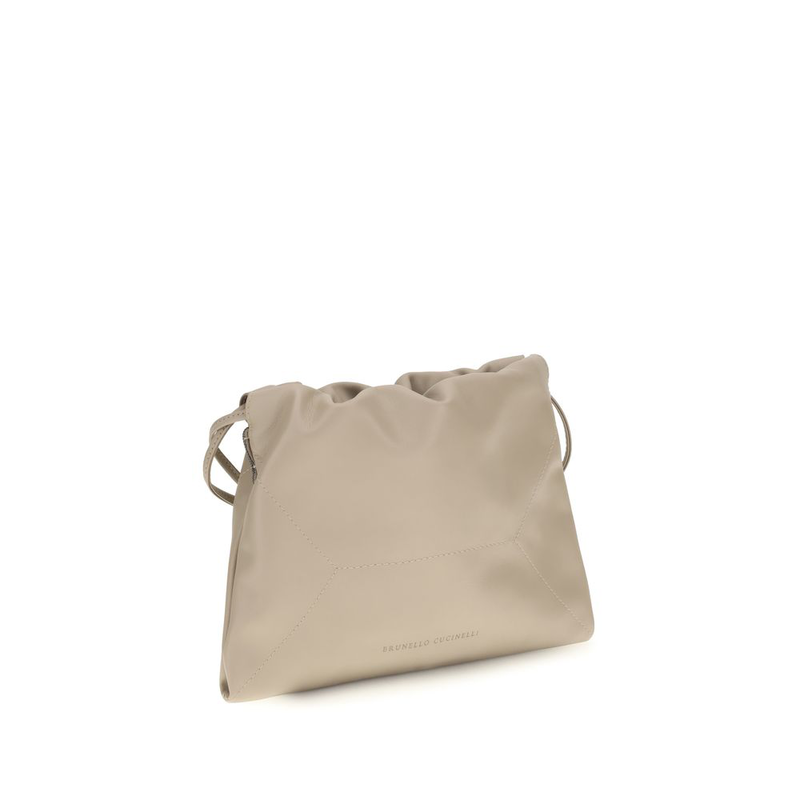 Beige calf leather bos taurus clutch bag-null