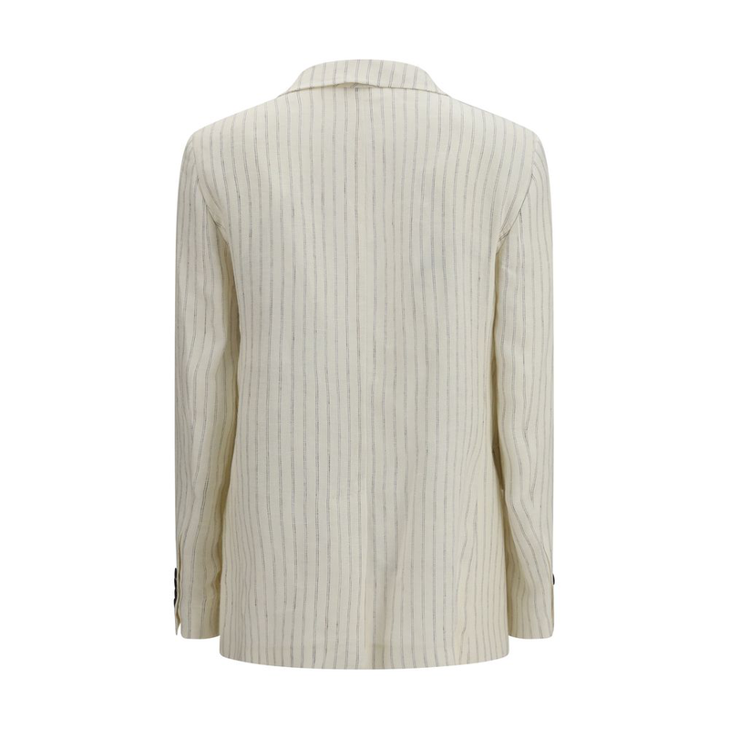 Beige linen blazer-null