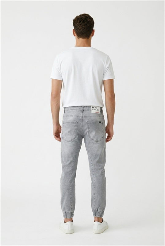 Back2jeans ripped elastic legband jeans-null