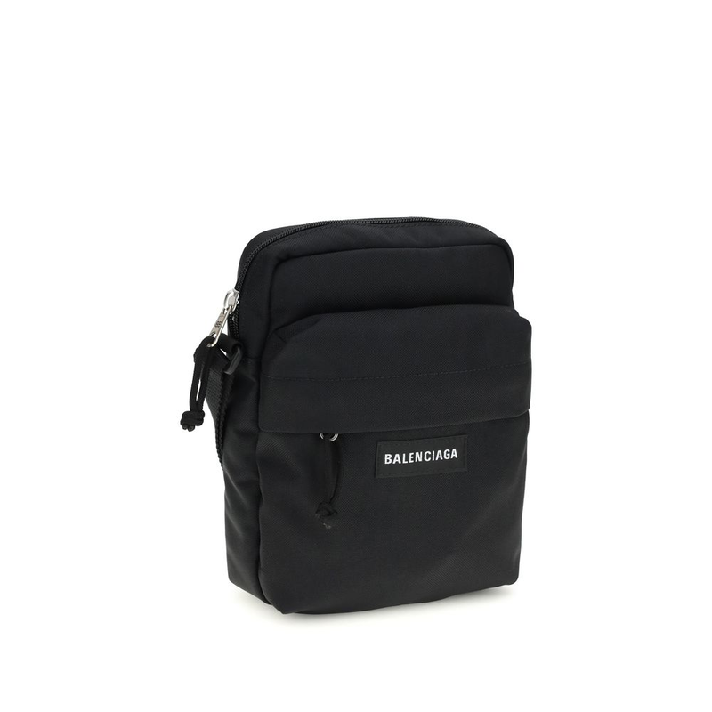 Black polyamide shoulder bag-null