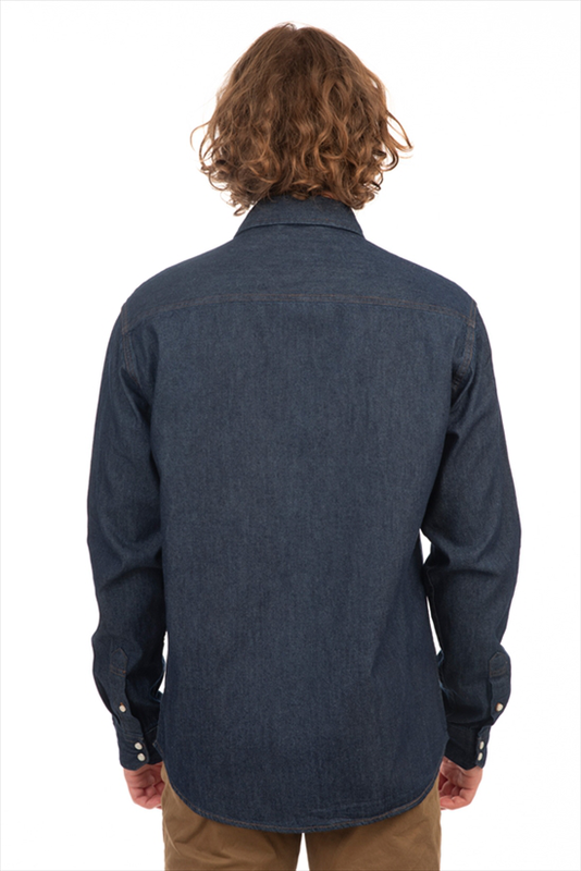 Safari denim shirt with pockets-null