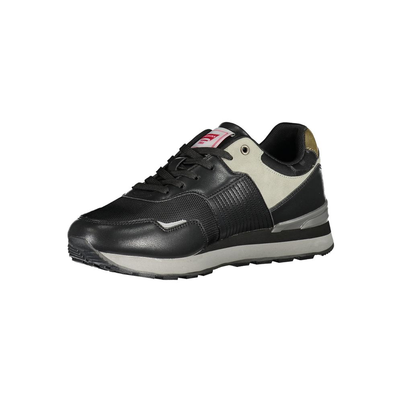 Black polyurethane men sneaker-null