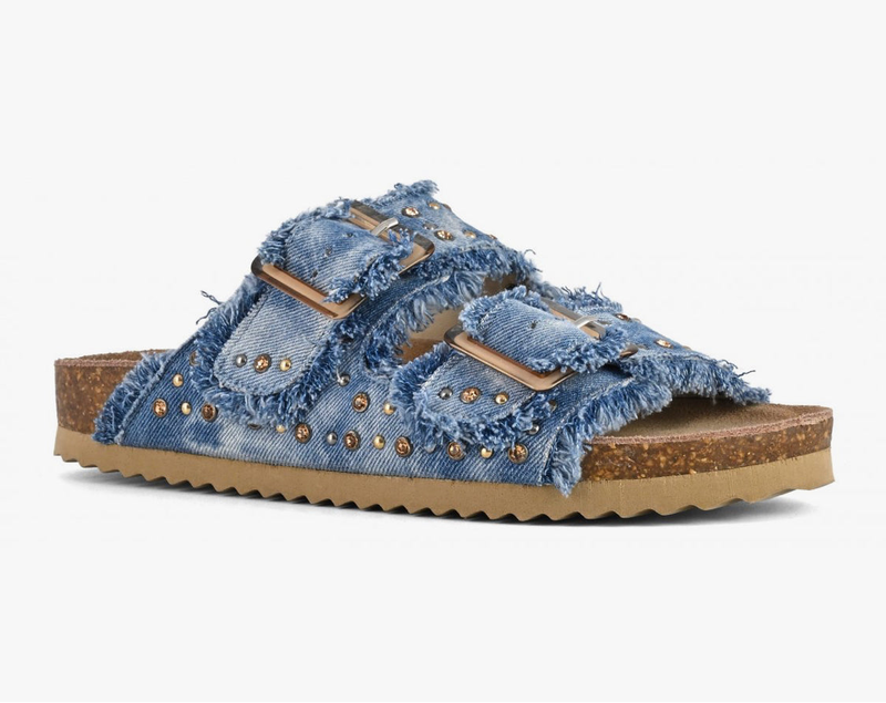 Colors of california denim sandal with rhinestones hc.bio406-null