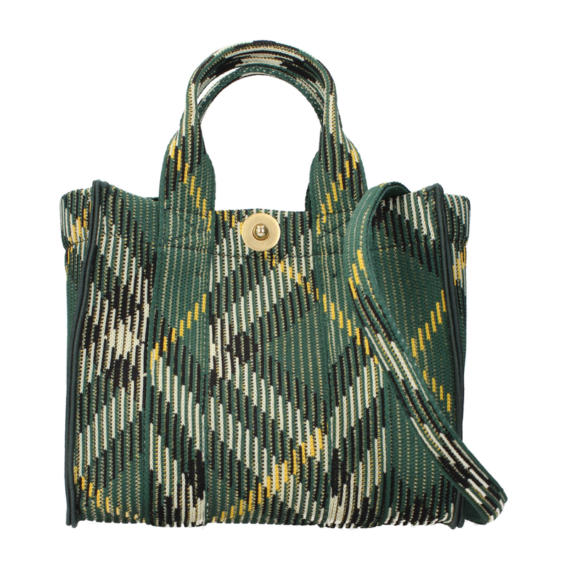 Green fabric handbag-null