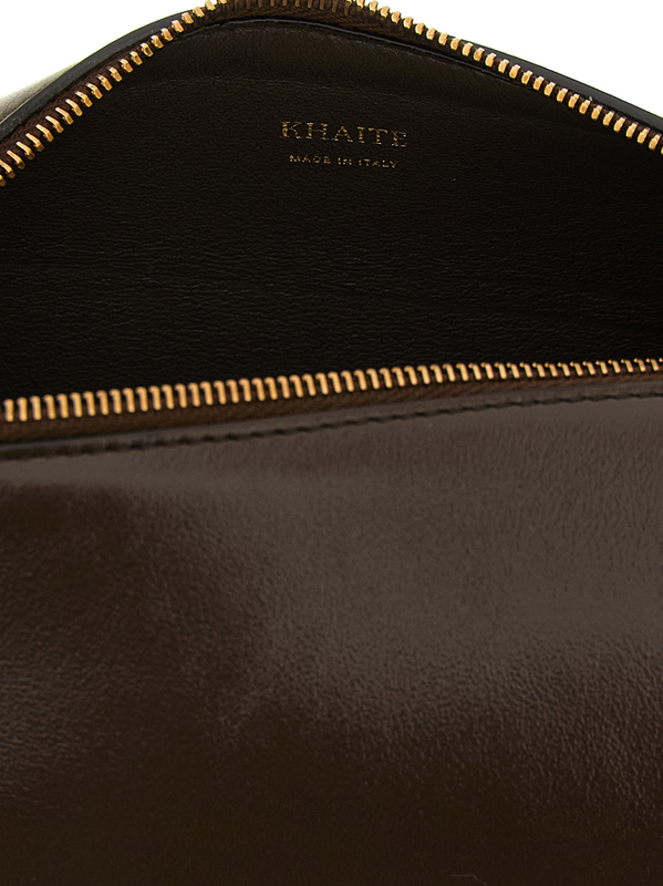 Brown calfskin crossbody bag-null
