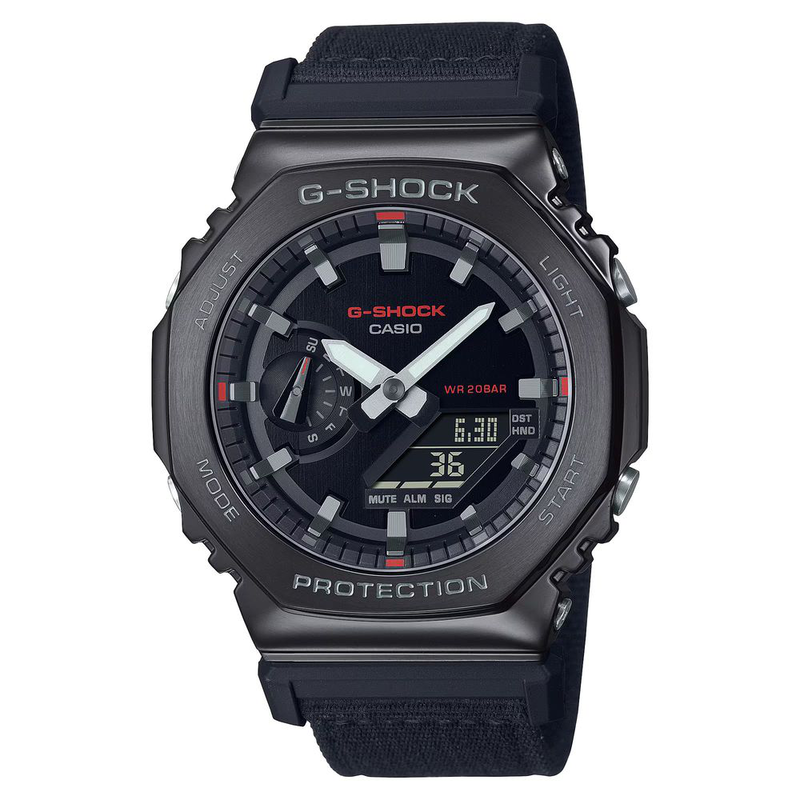 Black fabric sport watch-null