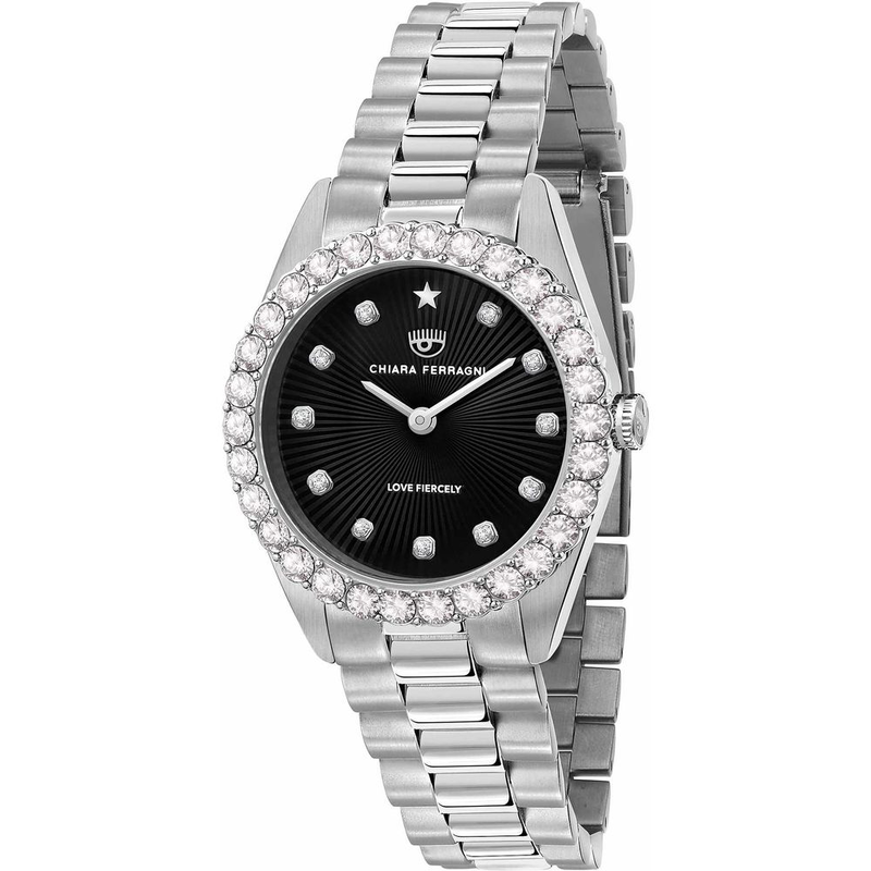Silver stainless steel dress watch-null