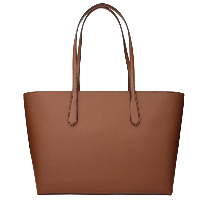 Brown leather shoulder bag-null