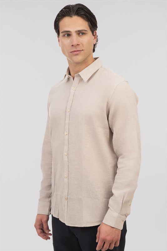 Product image: Rebase cotton lino textured shirt-null