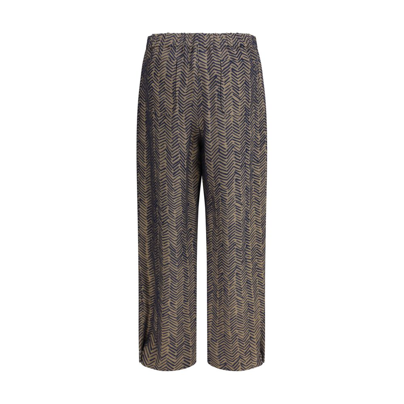 Brown viscose casual pants-null