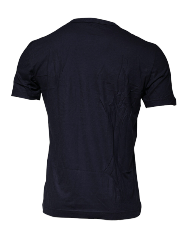 Blue D&G king of love cotton crew neck t-shirt-null
