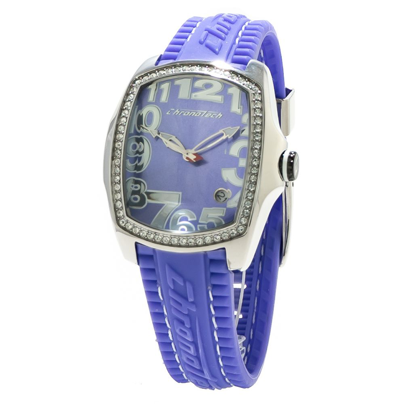Blue rubber sport watch-null