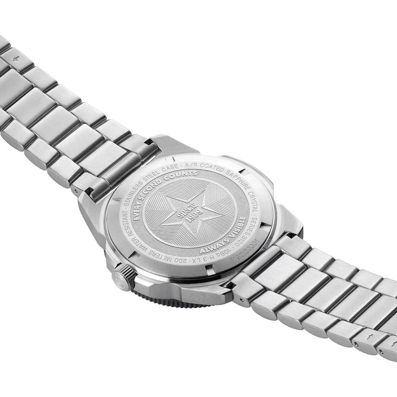 Gray stainless steel sport watch-null