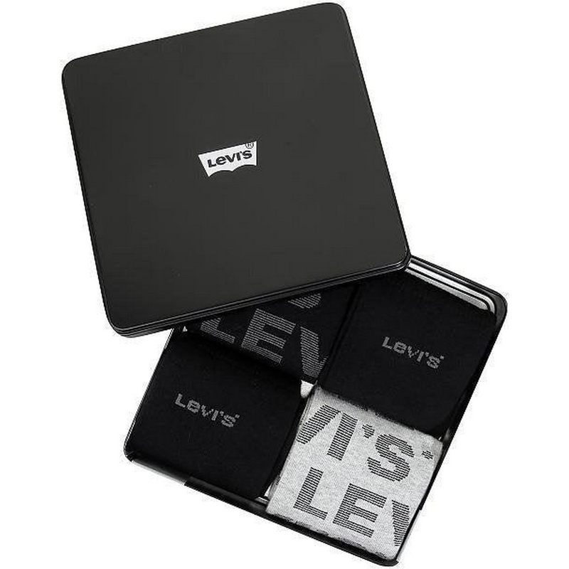 Levis men socks 4 pairs black grey 100000607-001-null