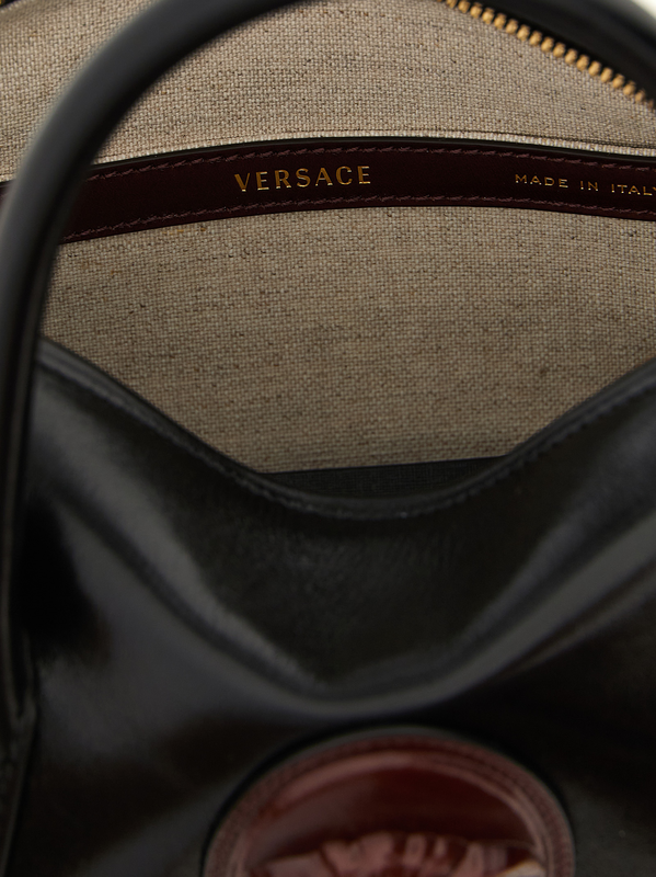 Black calfskin handbag-null