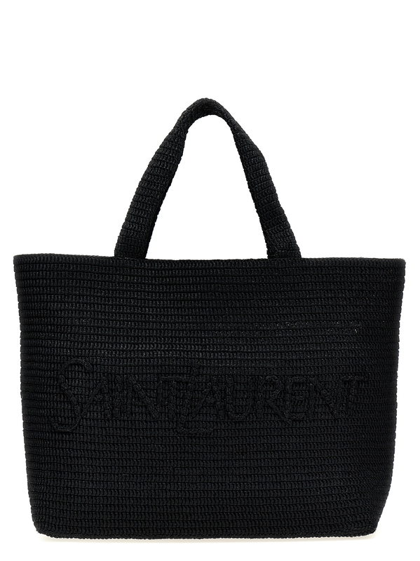 Black viscose tote bag-null