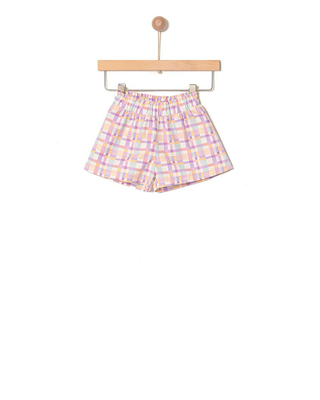 Βερμουδακι με βολαν multi-checkered
